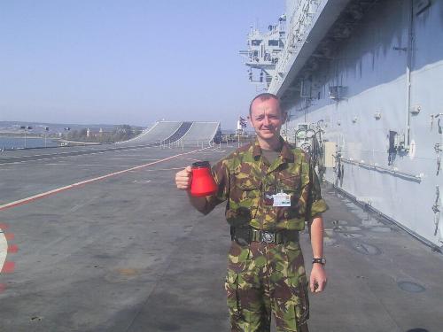 On the flight deck of HMS Ark Royal