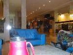 Relaxing in the Foyer of Le Meridien Hotel, Dakar