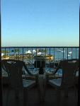 Taking in the view at the Marriot Hotel