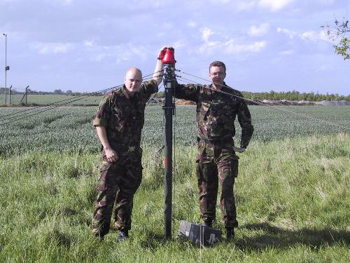 Taking pride of place on the mast