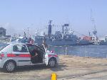 RAF Police on Portsmouth docks