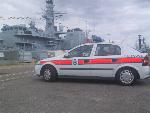 RAF police in front of HMS St Albans