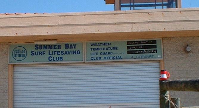 Summer Bay Surf Club Sign