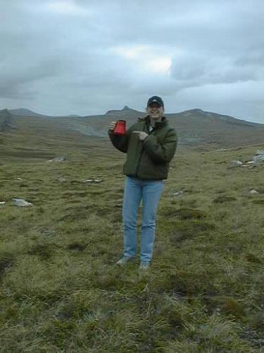 Escorted by a fine young lady on Mount Tumbledown